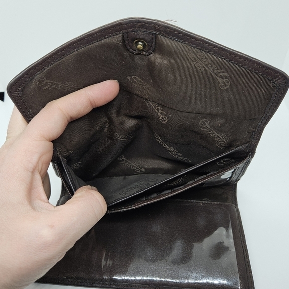 Fossil dark brown east west leather wallet - Picture 7 of 11